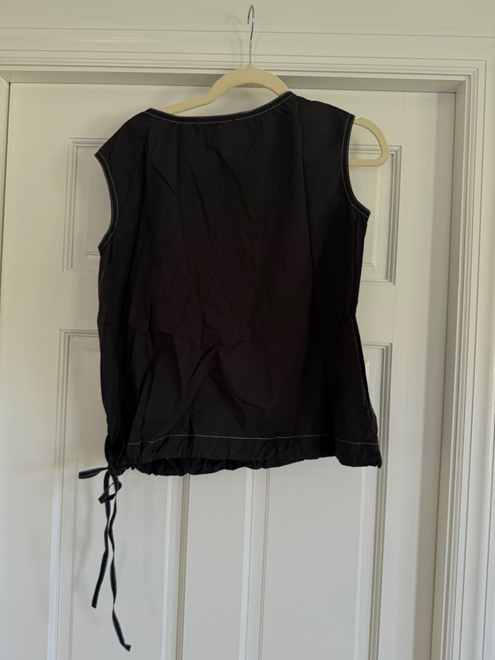 Sofie D'Hoore Black Sleeveless Top with Drawstring Hem - Picture 4 of 4